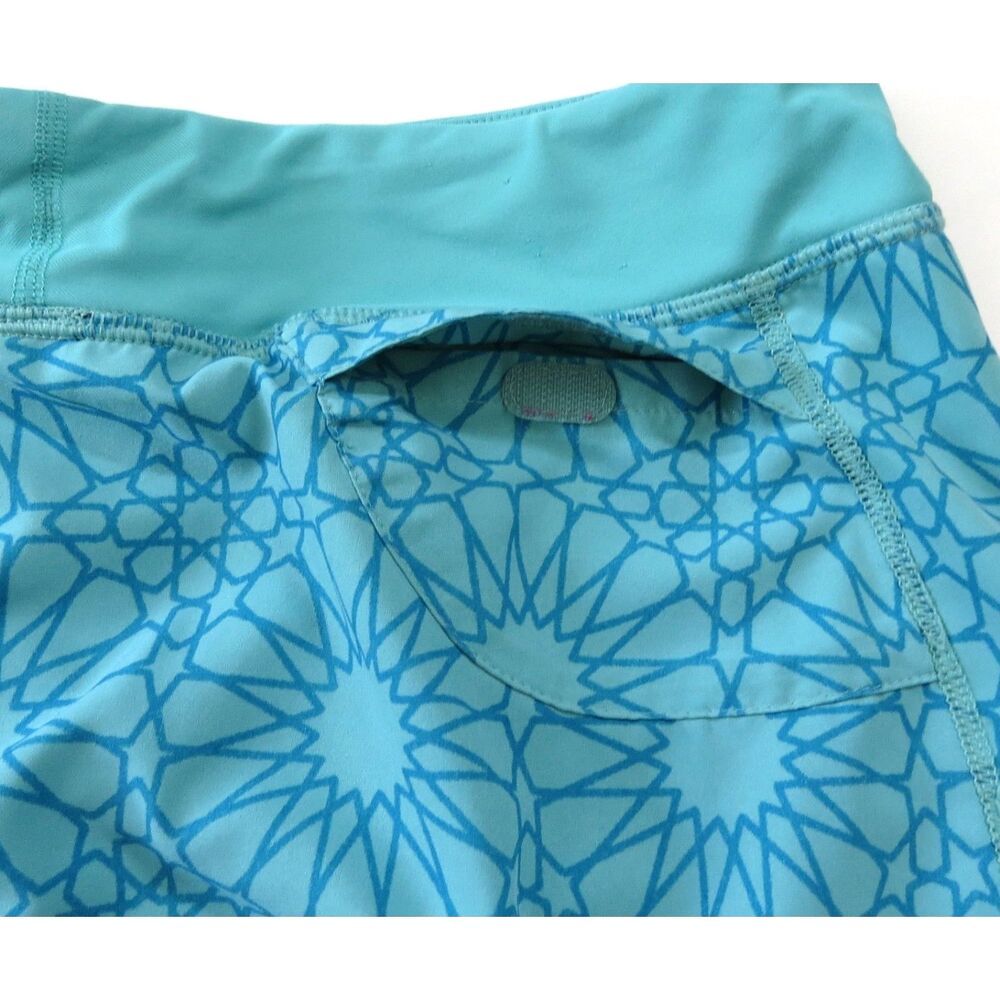 Patagonia Women's  Nine Trails Skort Turquoise with Mandala Print  Small - Picture 6 of 8